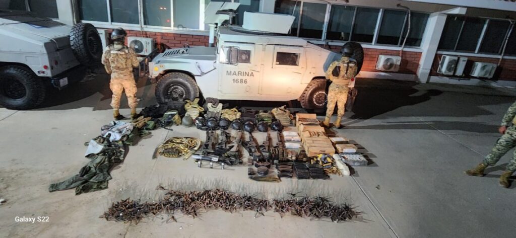 Arsenal decomisado en Culiacán